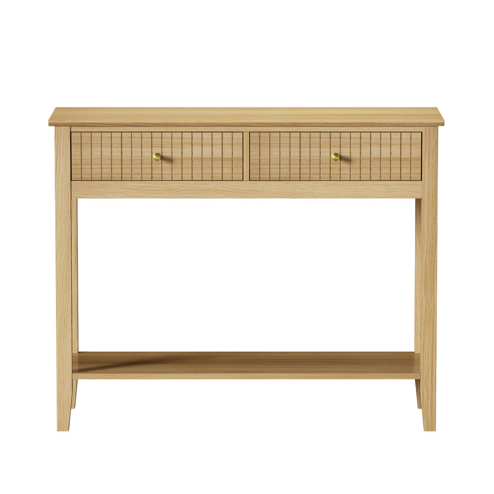 Hilda 2-Tier Console Table Natural Oak
