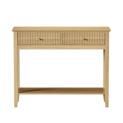 Hilda 2-Tier Console Table Natural Oak