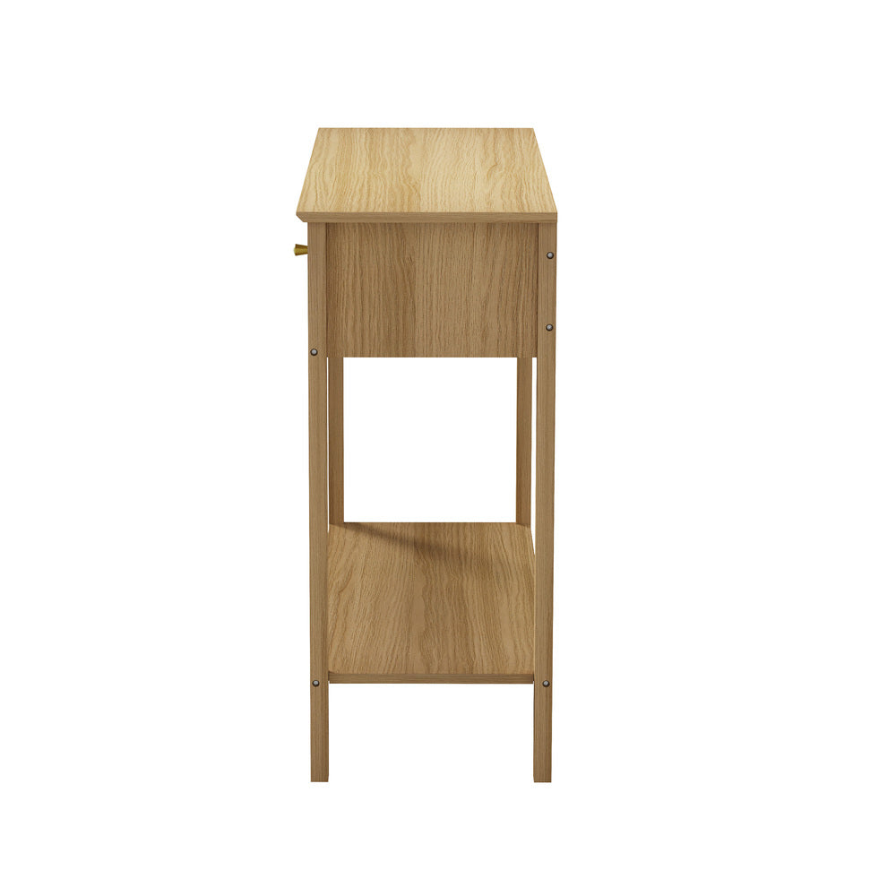 Hilda 2-Tier Console Table Natural Oak