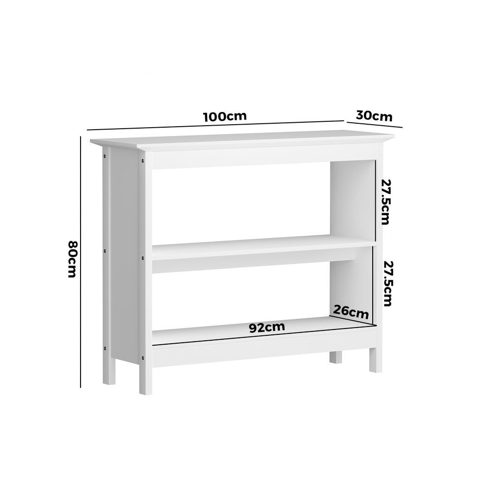 Holland 3-Tier Console Table White