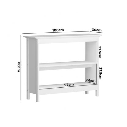 Holland 3-Tier Console Table White