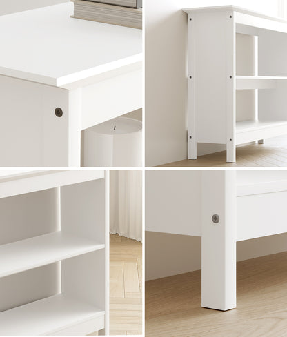 Holland 3-Tier Console Table White