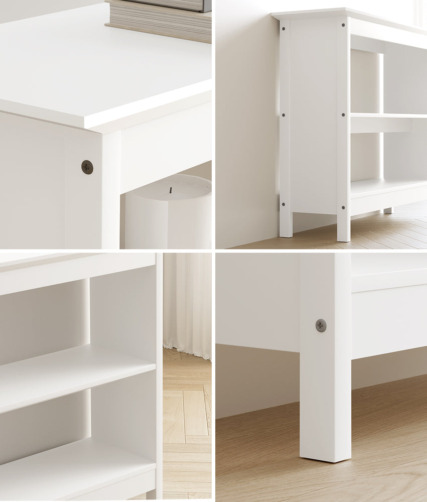 Holland 3-Tier Console Table White