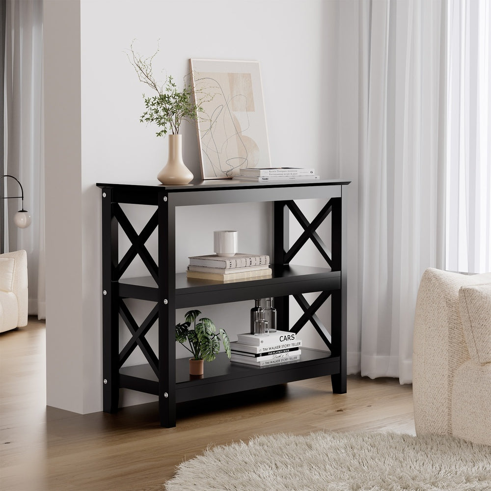 Camby 3-Tier Console Table Black
