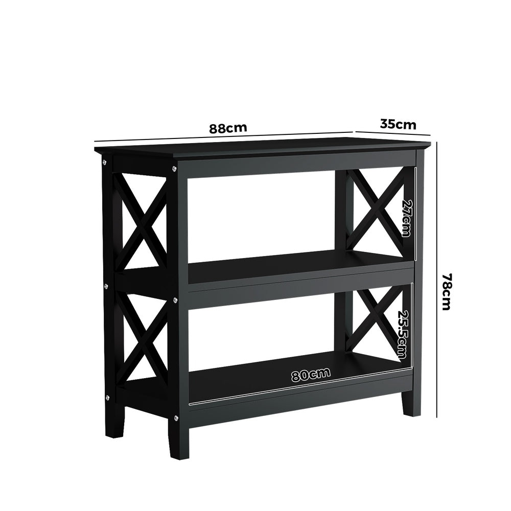 Camby 3-Tier Console Table Black