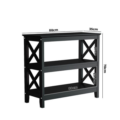 Camby 3-Tier Console Table Black
