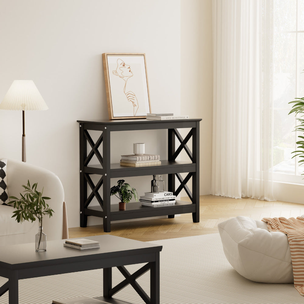 Camby 3-Tier Console Table Black