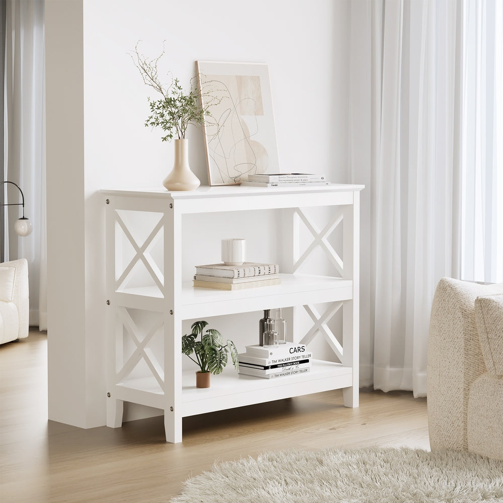 Camby 3-Tier Console Table White