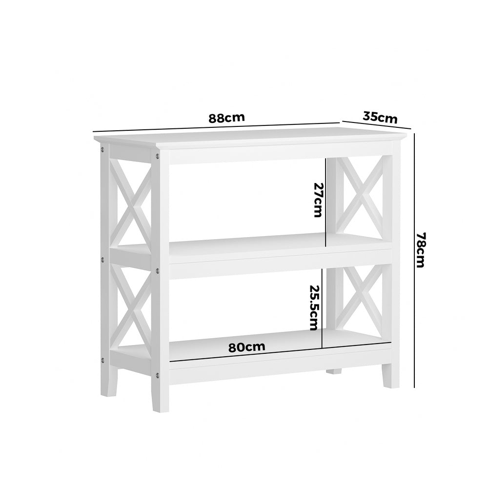 Camby 3-Tier Console Table White