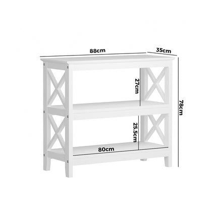 Camby 3-Tier Console Table White