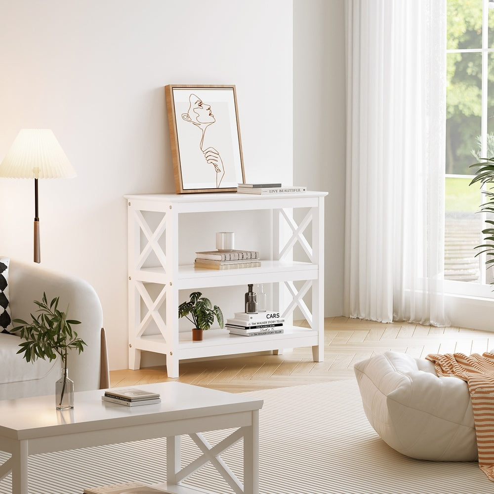 Camby 3-Tier Console Table White