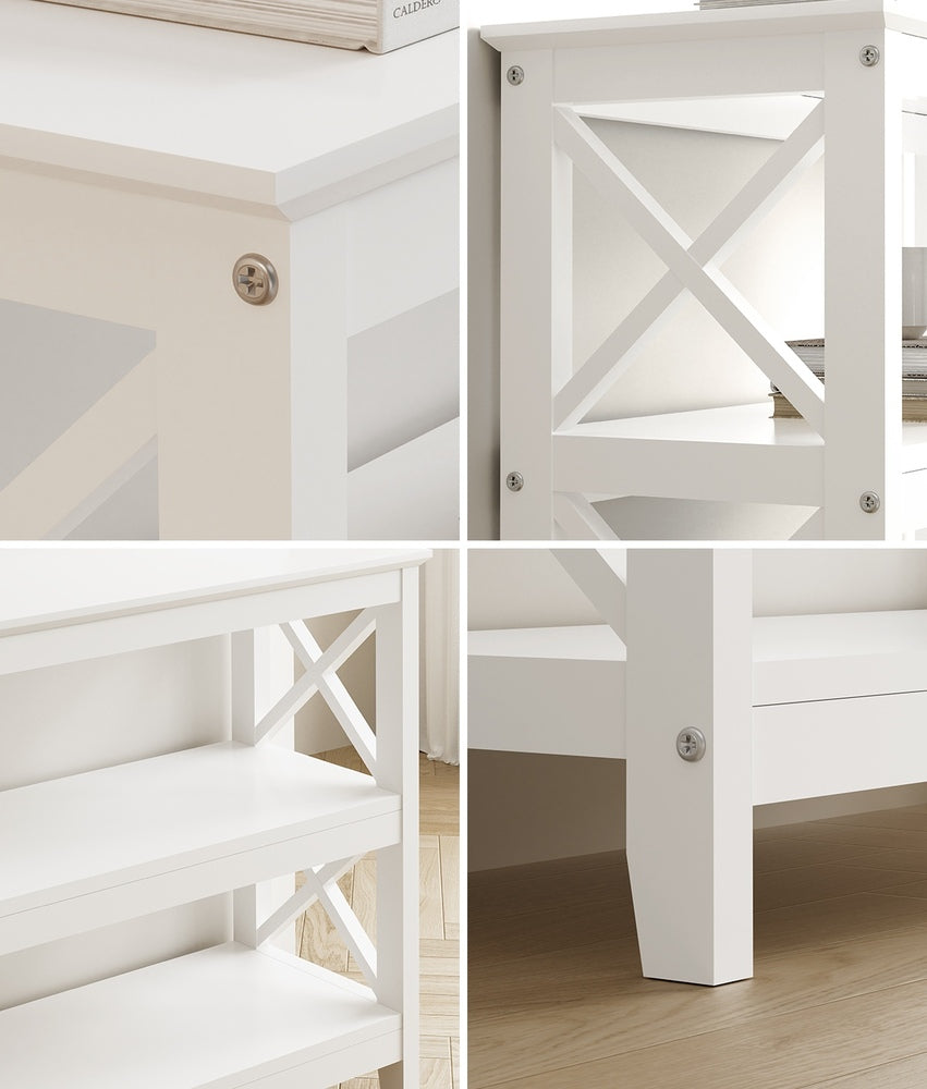 Camby 3-Tier Console Table White