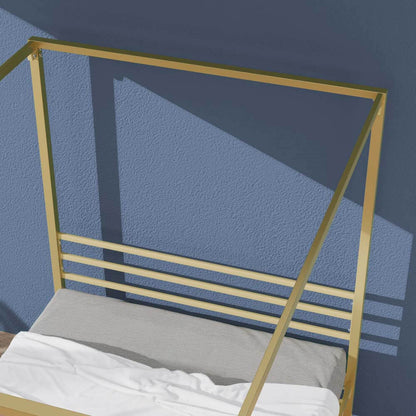 Patricia Canopy Bed Frame Gold Queen