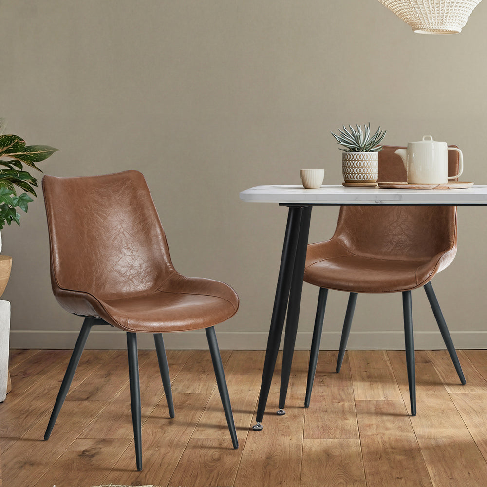 Sandra Faux Leather Dining Chairs