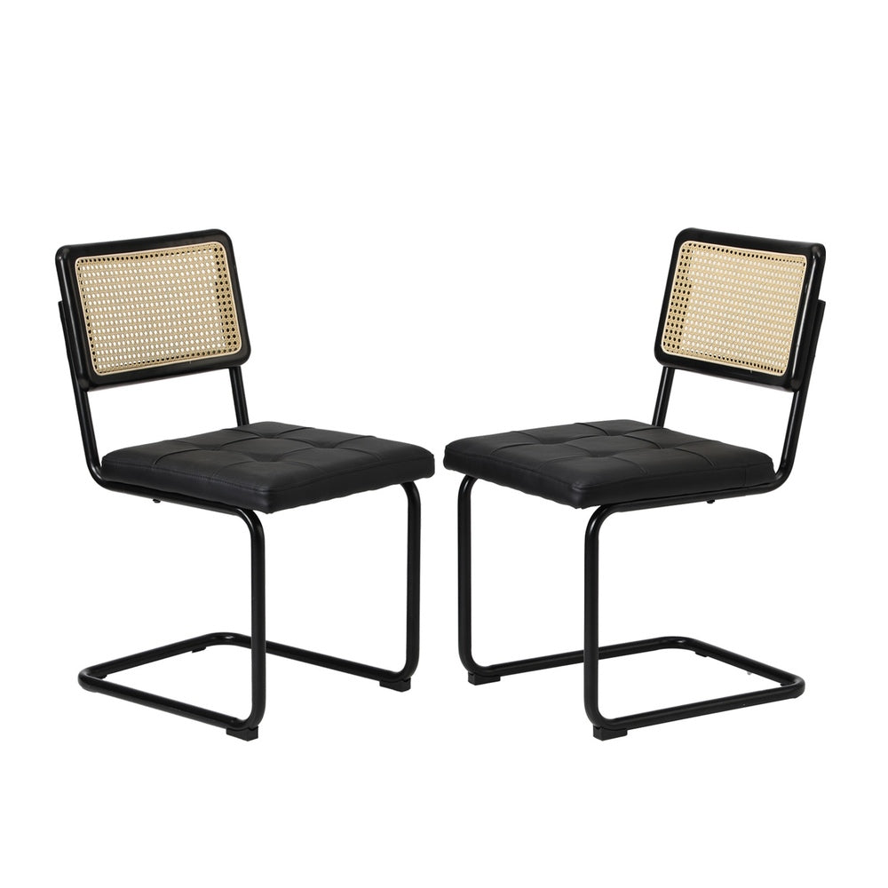 Marcel Rattan Dining Chairs 2PC