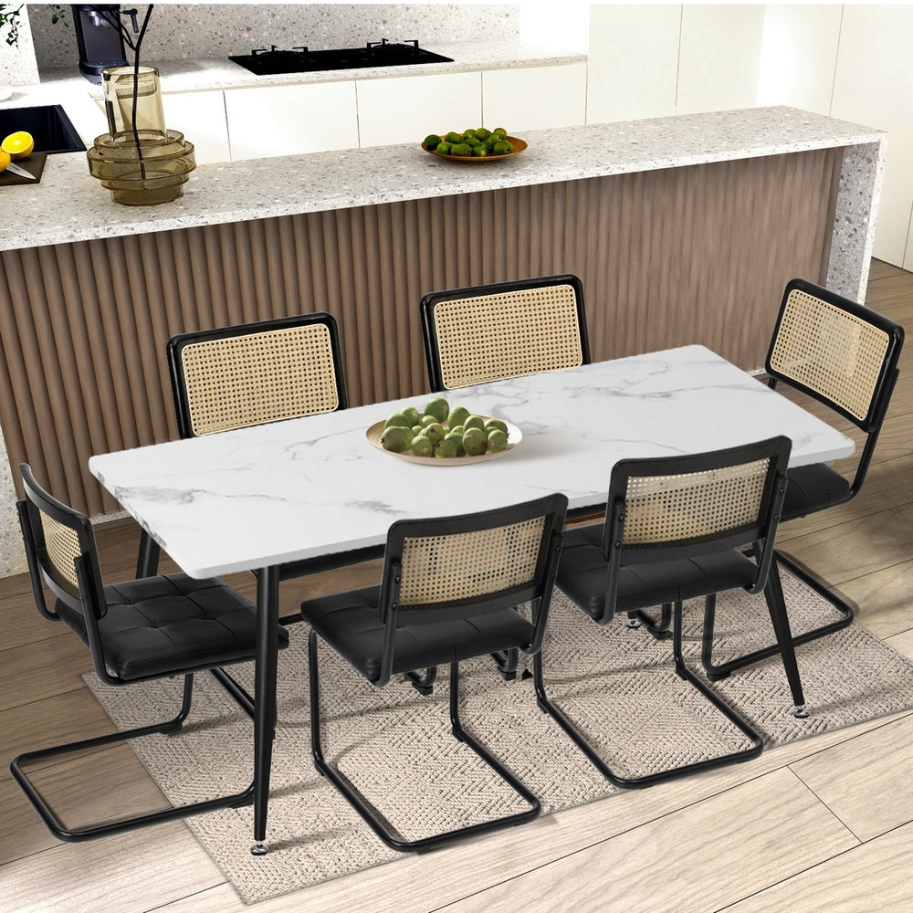 Marcel Rattan Dining Chairs 2PC