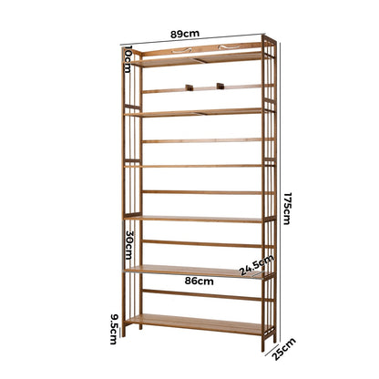 Tobias 6-Tier Bookshelf Natural
