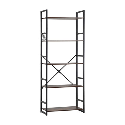 Barrett 5-Tier Bookshelf Rustic Brown