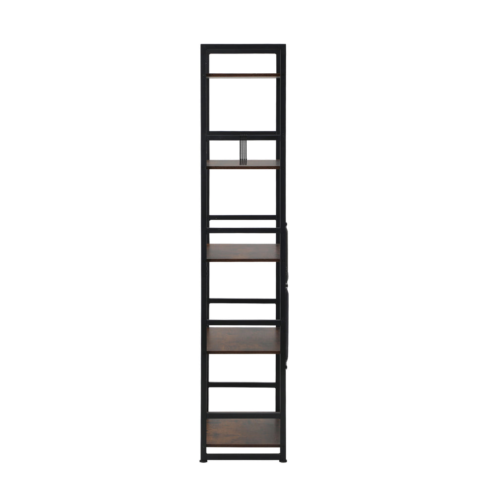 Barrett 5-Tier Bookshelf Rustic Brown