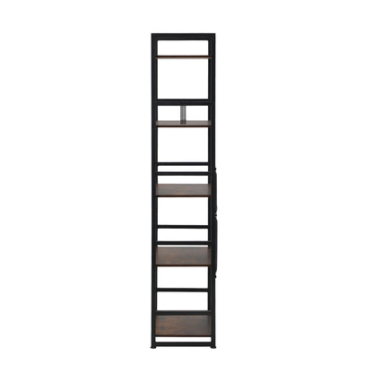 Barrett 5-Tier Bookshelf Rustic Brown