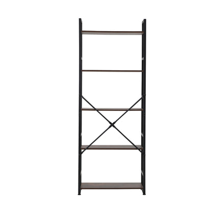 Barrett 5-Tier Bookshelf Rustic Brown
