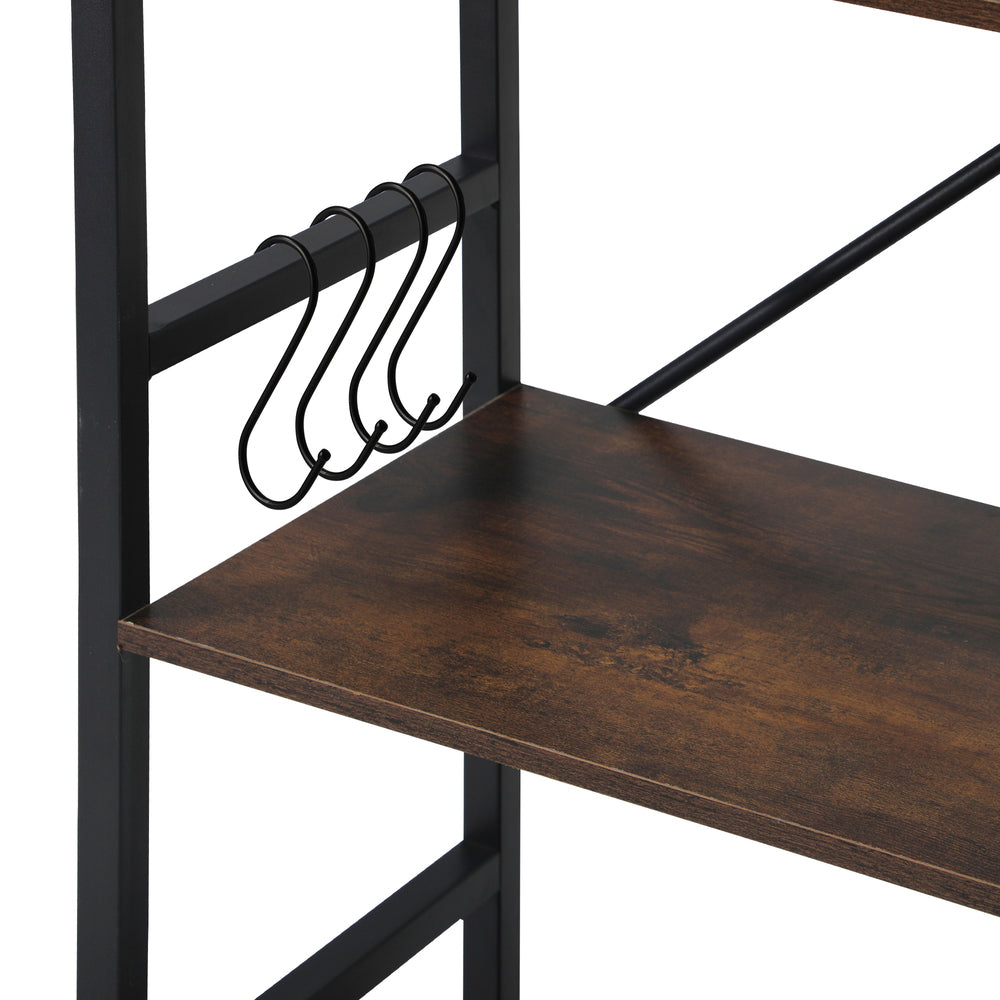 Barrett 5-Tier Bookshelf Rustic Brown