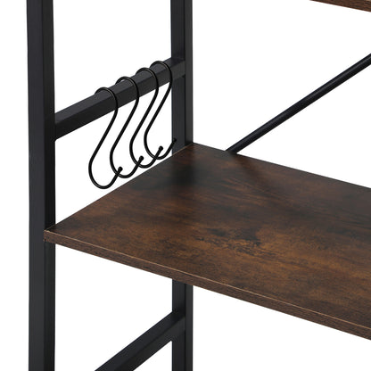 Barrett 5-Tier Bookshelf Rustic Brown
