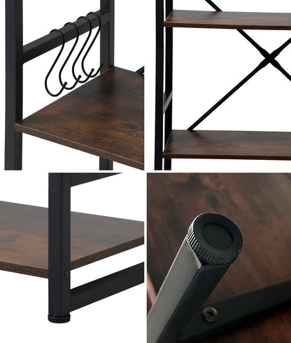 Barrett 5-Tier Bookshelf Rustic Brown