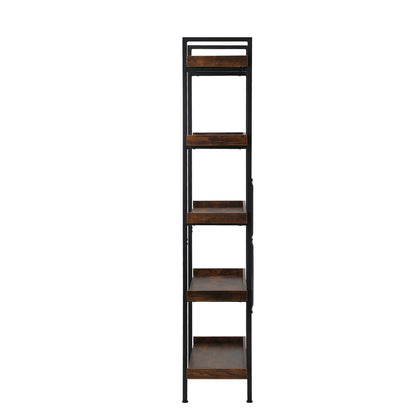 Keanna 5-Tier Bookshelf Brown