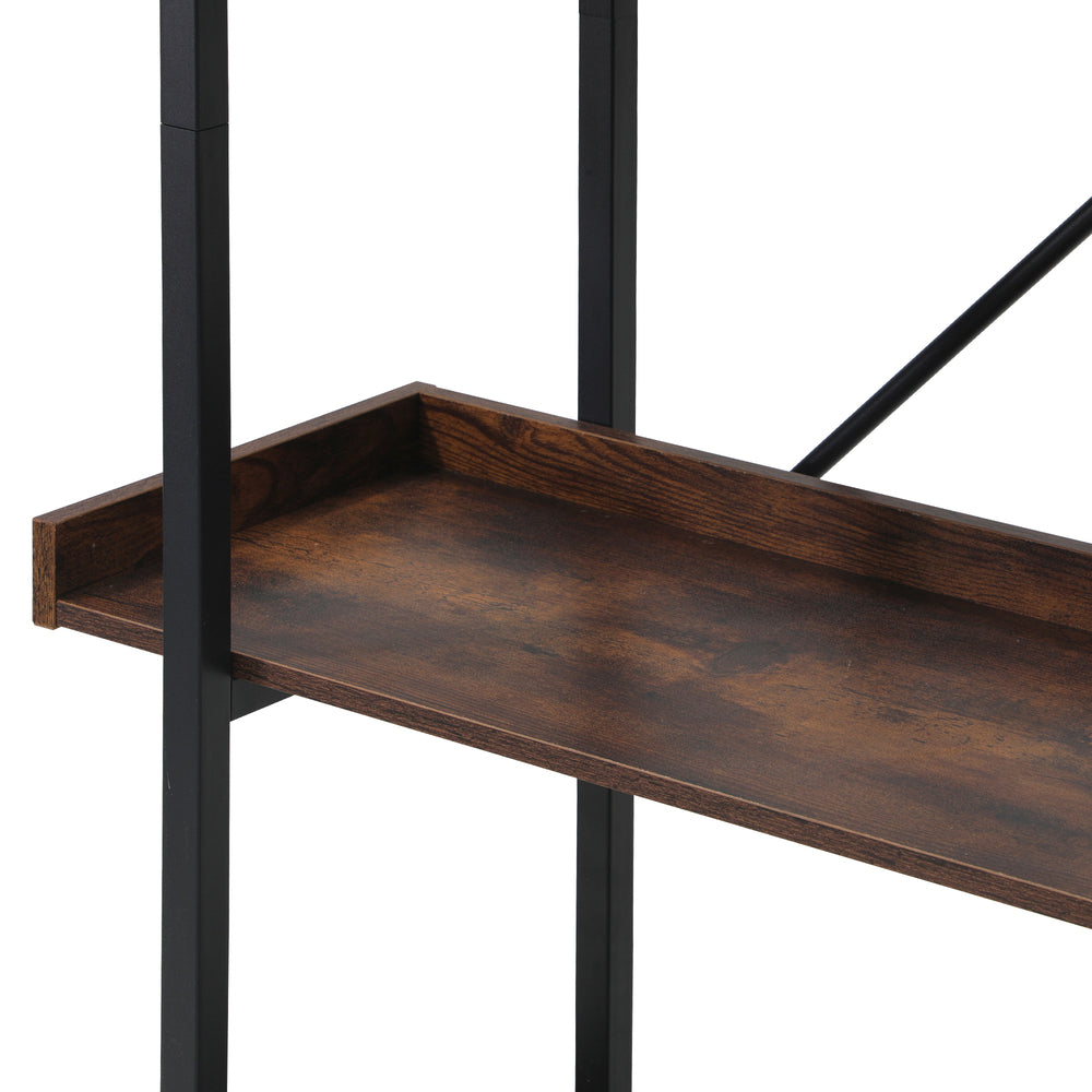Keanna 5-Tier Bookshelf Brown