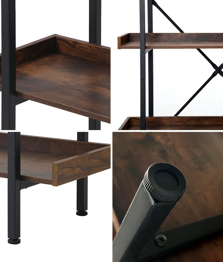 Keanna 5-Tier Bookshelf Brown