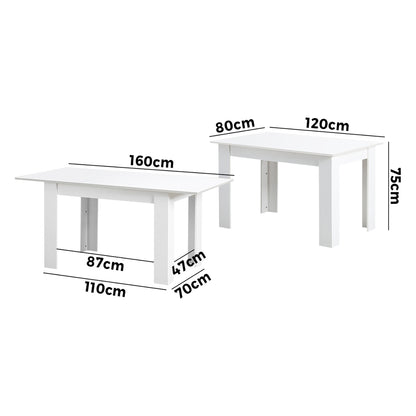 Cato 6 Seater Dining Table White