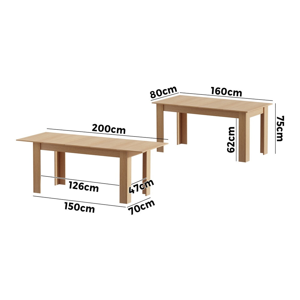 Olov 6 seater Dining Table Oak