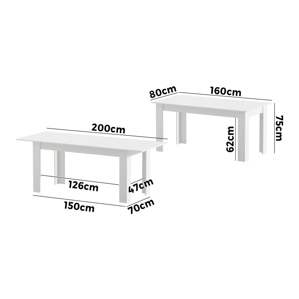 Arjun 6 Seater Dining Table - White