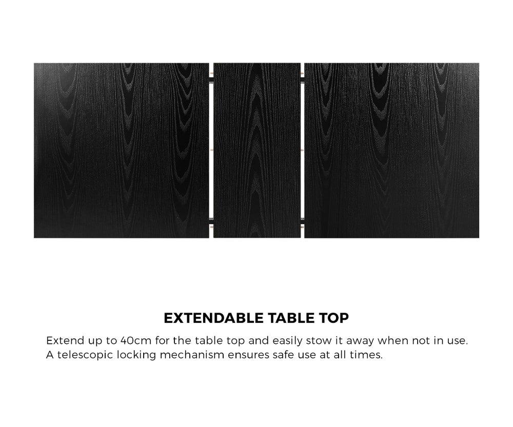 Raijin 6 Seater Dining Table Black