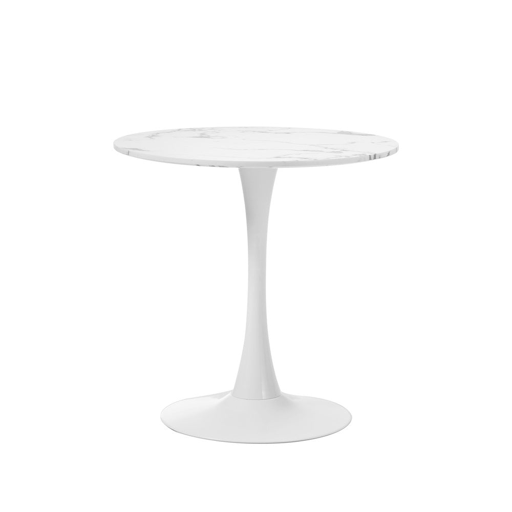 Huey Marble Dining Table White