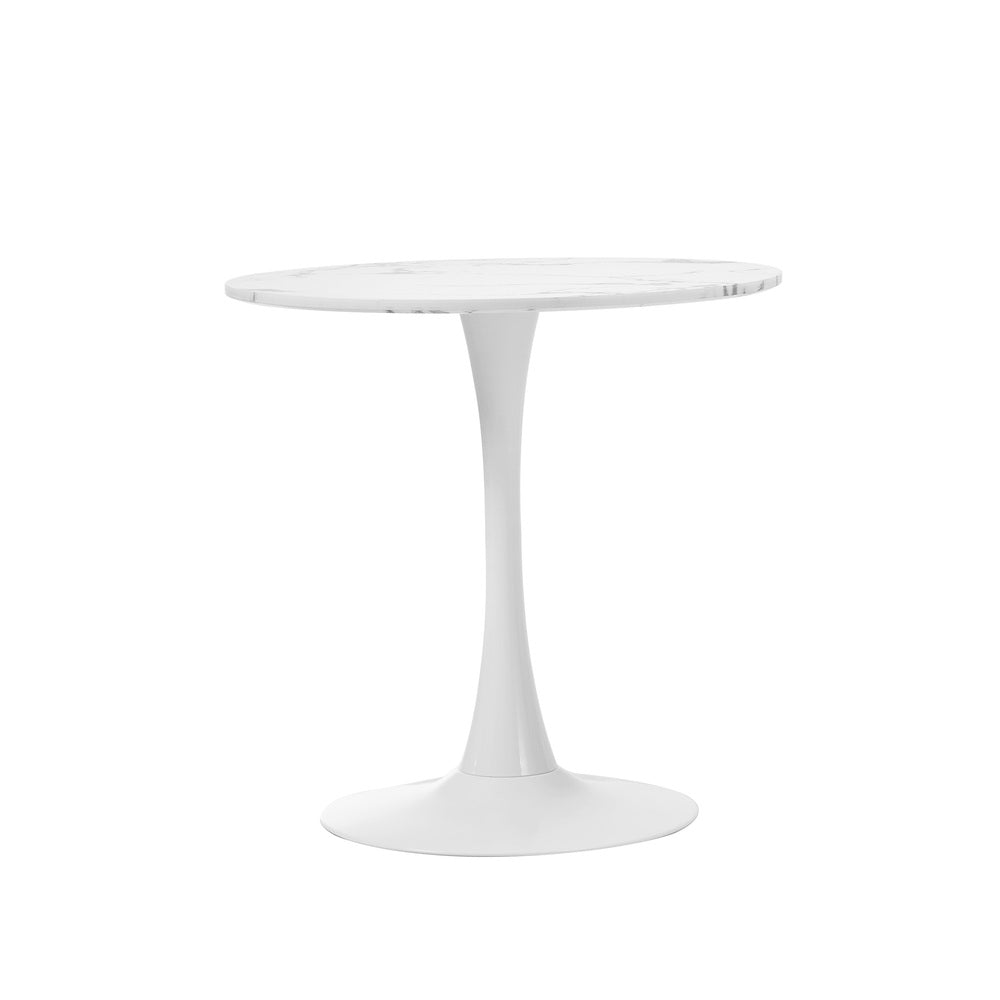 Huey Marble Dining Table White