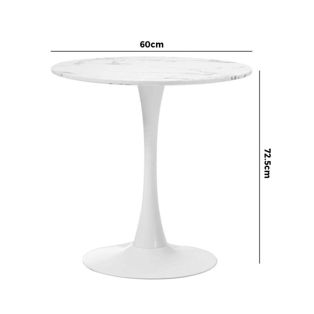 Huey Marble Dining Table White