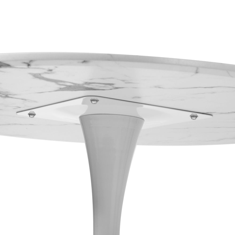 Huey Marble Dining Table White
