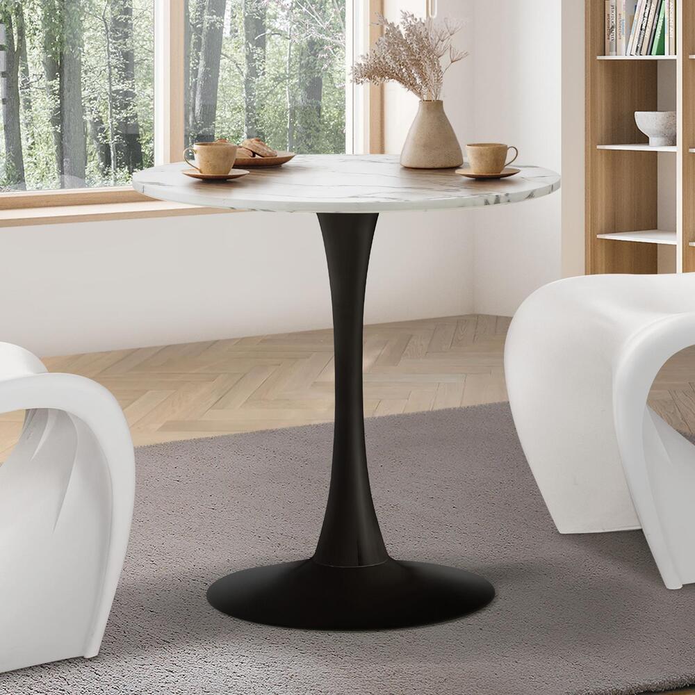 Huey Marble Dining Table Black