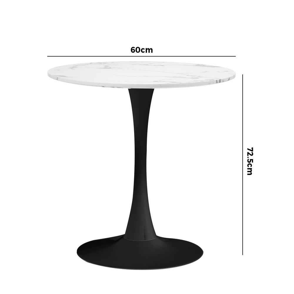 Huey Marble Dining Table Black