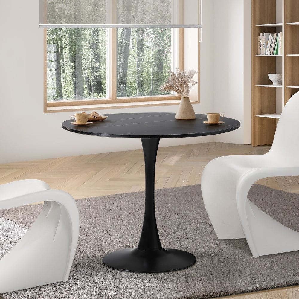 Titan Marble Dining Table Black