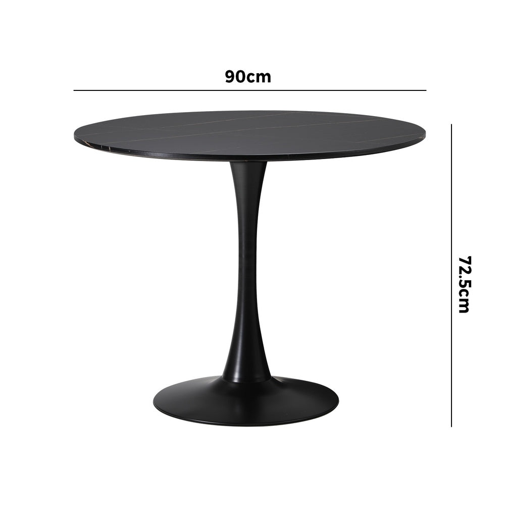 Titan Marble Dining Table Black