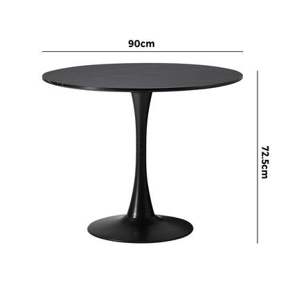 Titan Marble Dining Table Black