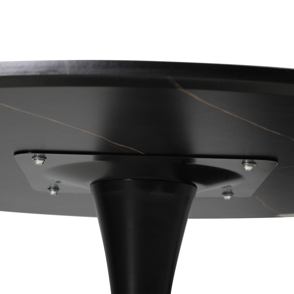 Titan Marble Dining Table Black