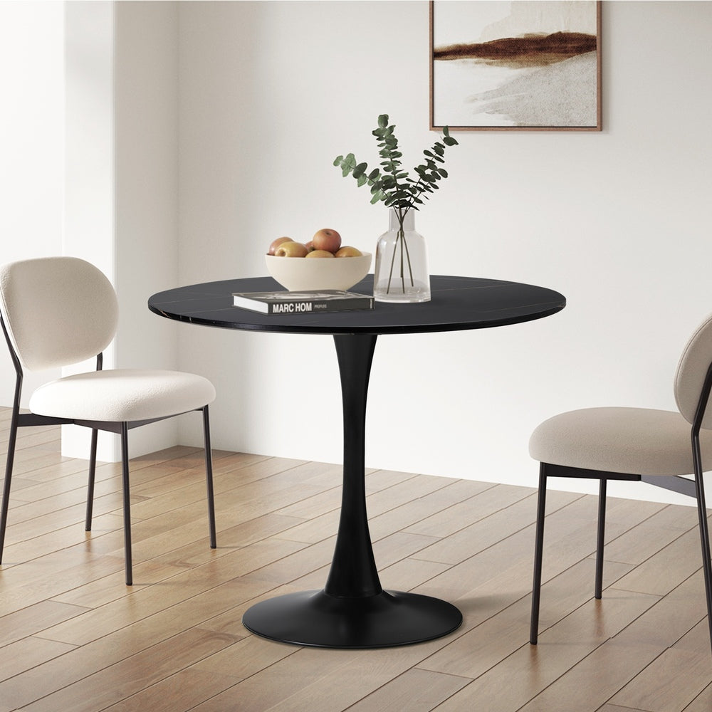 Titan Marble Dining Table Black