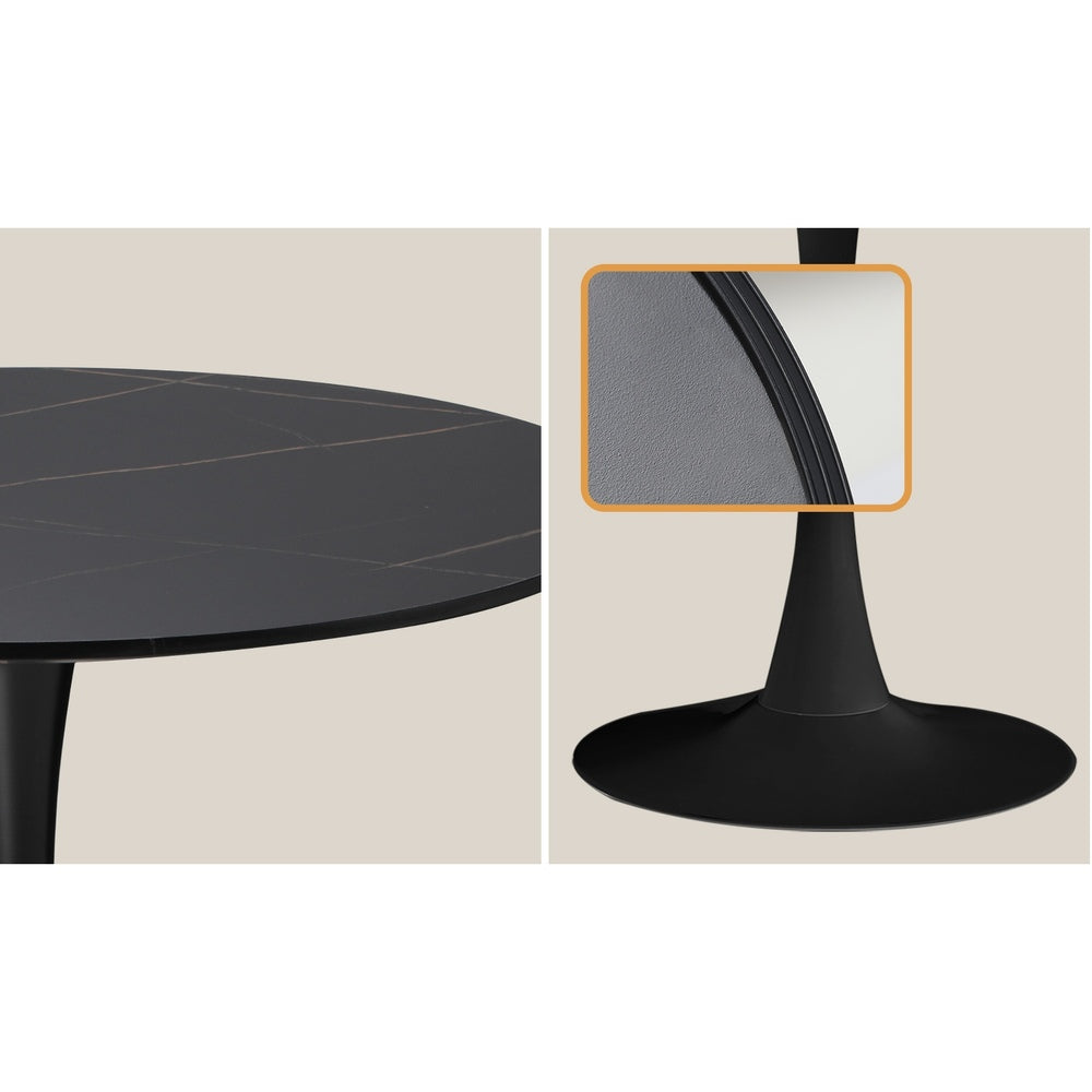Titan Marble Dining Table Black