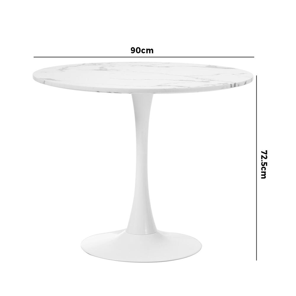 Titan Marble Dining Table White
