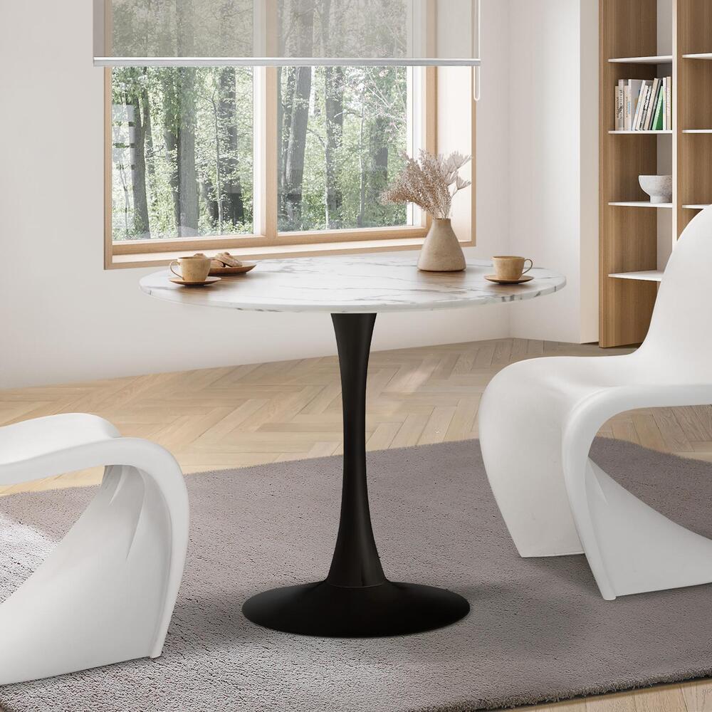 Titan Marble Dining Table White&Black