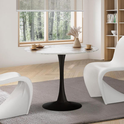 Titan Marble Dining Table White&Black